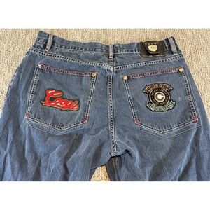 Coogi‎ Mens Jeans 38x34* Y2K Baggy Loose Embroidered Hip Hop Streetwear 90s